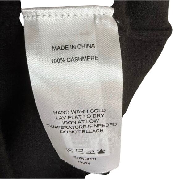 Quince | Women | Black 100% Cashmere Minimalist Turtleneck Sweater Dress | Small - Picture 9 of 14